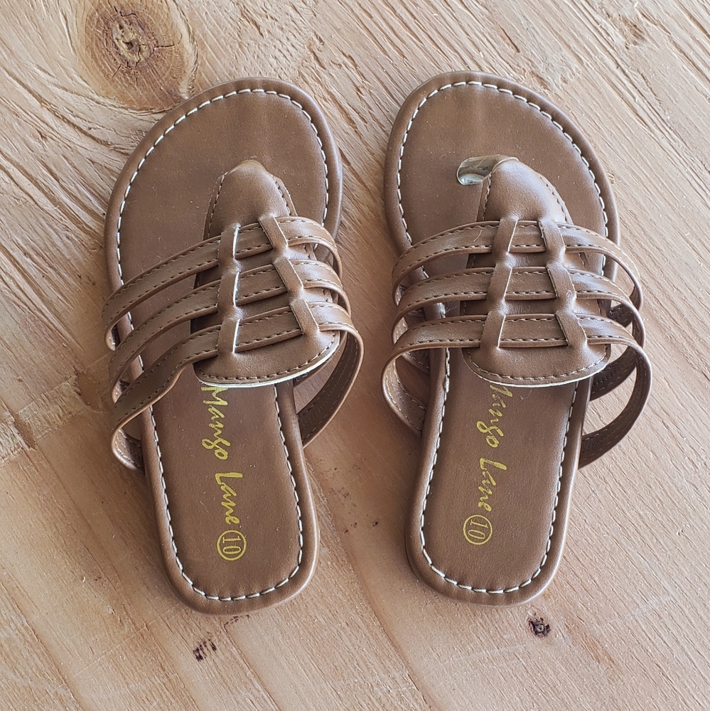 Toddler size 10 brown sandals